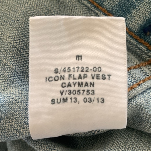 Gap 1969 Light Blue Denim Button Vest - Picture 5 of 5